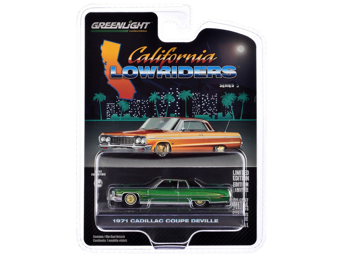 1971 Cadillac Coupe DeVille Lowrider Green/Black Top