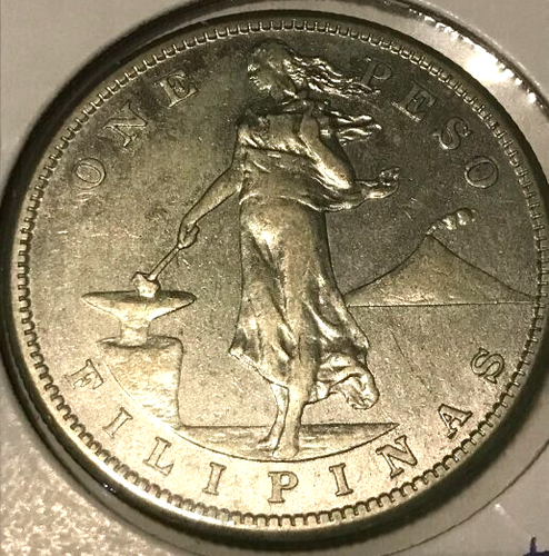 elf Philippines USA 1 Peso 1907 S Silver PH072