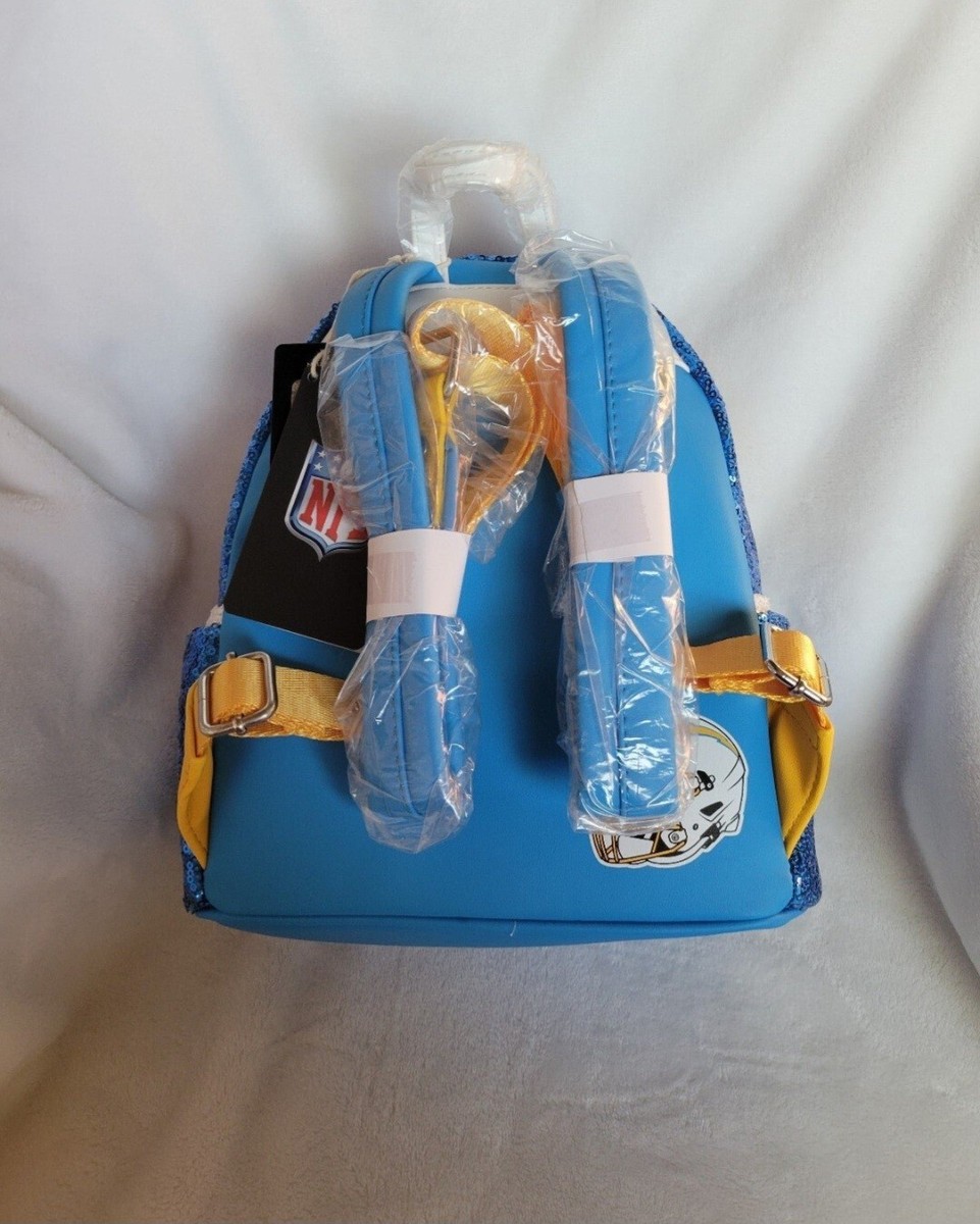 【Lounge Fly】NFL Los Angeles Chargers Sequin Mini Backpack Loungefly Los Angeles Chargers Sequin Mini Backpack
