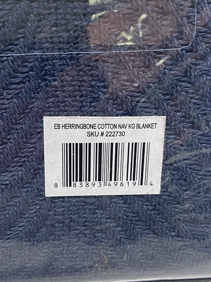 Одеяло Eddie Bauer King темно-синее легкое хлопковое постельное белье - Изображение 4 из 4