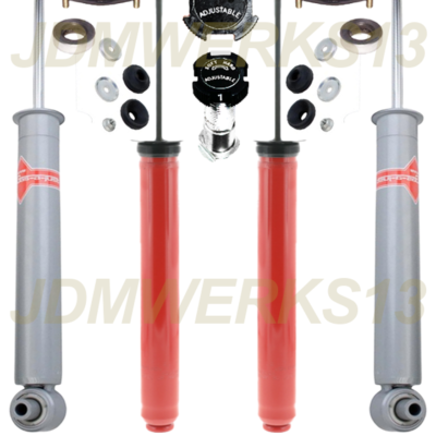 KYB AGX Adjustable FRONT & MONOTUBE REAR SHOCKS for NISSAN