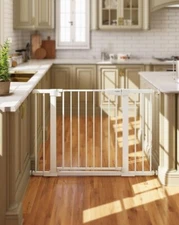 Cumbor 29.7-46" Baby Gate for Stairs, Mom's Choice Awards Winner-Auto Close Dog