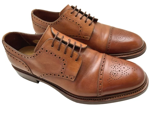 $1450 Santoni REMINGTON Goodyear Shoes Oxfords UK 9.5 US 10.5 + Ferragamo Bags