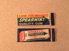 2- DIFF. VINTAGE WRIGLEY'S CHEWING GUM  OLD MATCHBOOK COVERS
