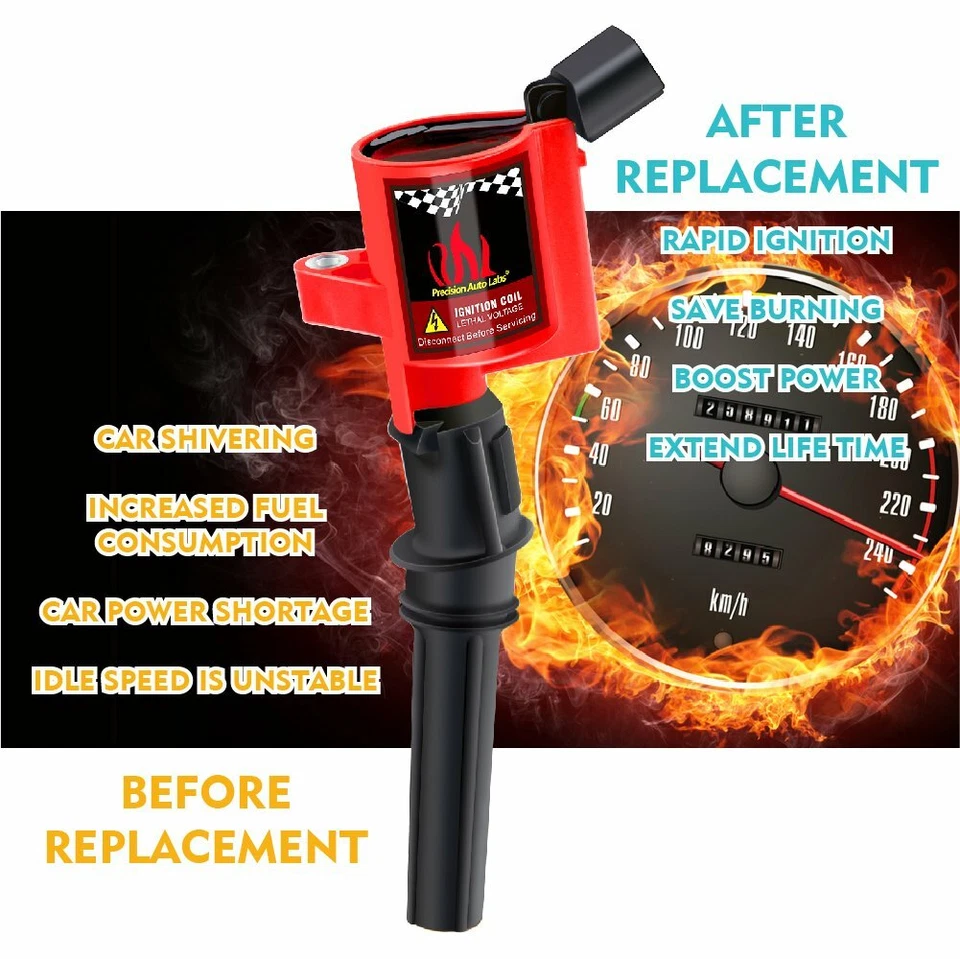 For Ford F150 TRITON V8 1997~2003 5.4L / 00~2009 4.6L Ignition Coil & Spark Plug - Image 2 of 4