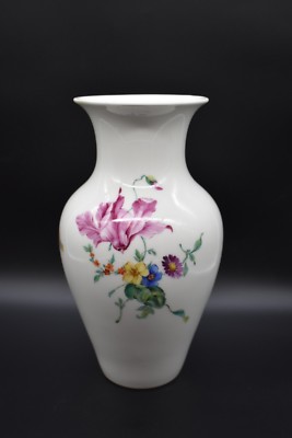 KPM Berlin German Hand Painted Flowers & Butterflies 10 3/4'' Vase