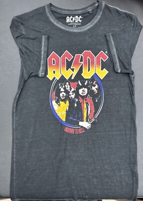AC/DC Band T-Shirt Mens Small Highway to Hell Album Music Classic Rock Tour Y2K