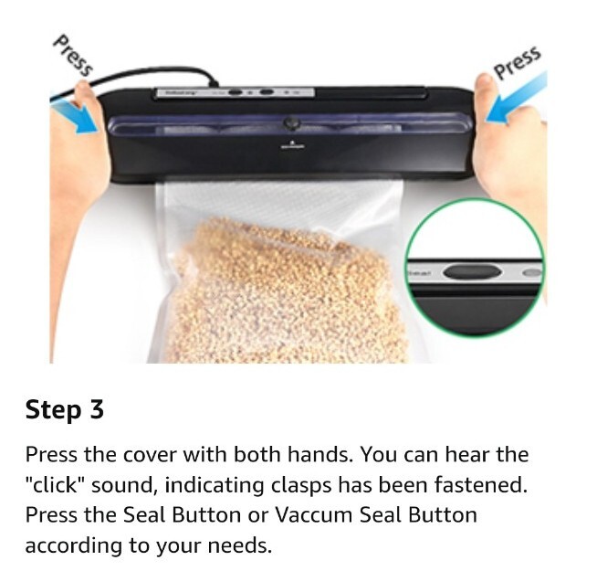 USED Homeasy Food Vacuum Sealer Machine Sealing fr Dry Food