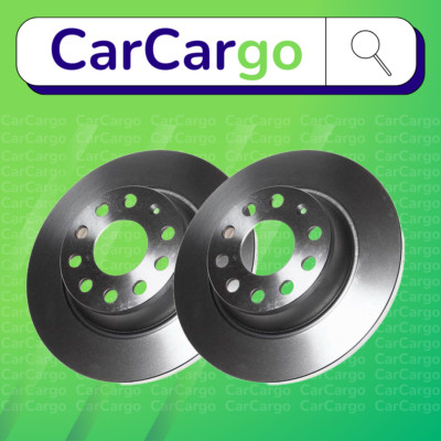 Premium Solid Rear Brake Discs Pair VW Sharan 2.0 TDI 2010-2022 282 mm