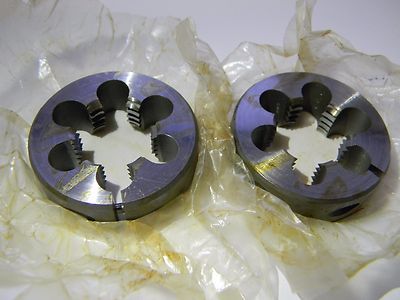 DTC 1'' HSS Adjustable Round Split Dies, Qty 2  BSF10 