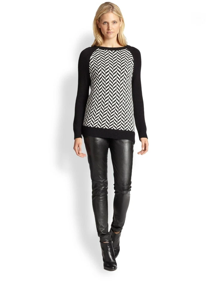 Suéter Pullover Michael Kors Espiga Pesado Mangas Largas Negro Para Mujer Pequeño Foto 4 de 4