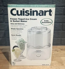 New Cuisinart ICE-20 Automatic 1-1/2 Quart Ice Cream Dessert Maker - Open Box