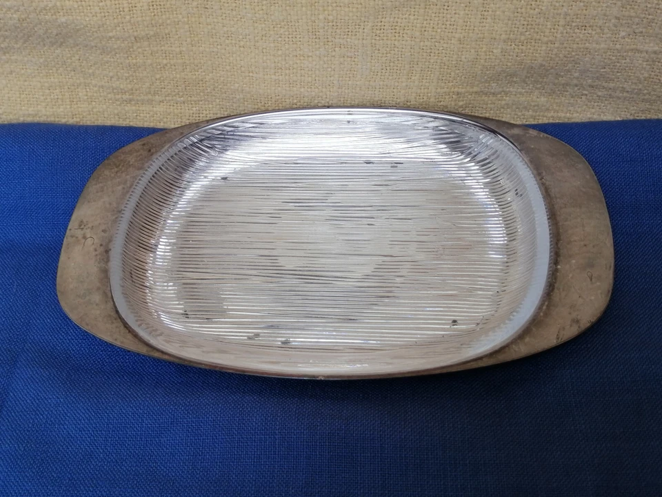 WMF BUTTERTELLER  Butterschale 1131 114  Vintage 1970er-Jahre  mit Riffel-Glas - Bild 3 von 4