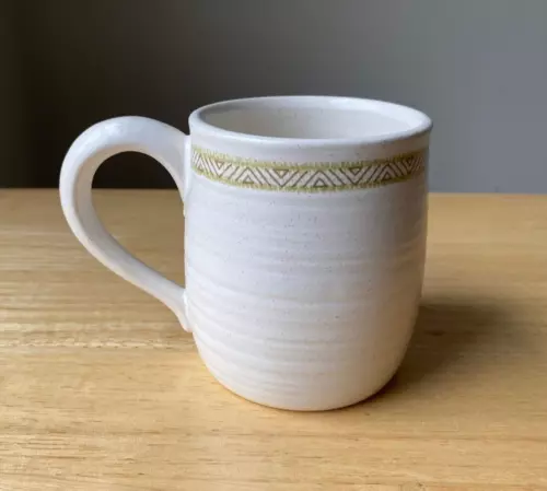 Vintage FRANCISCAN HACIENDA GREEN 4" Geometric Band Mug - USA - 4 Available