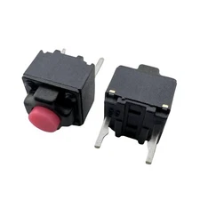 Huano Silent Pink Dot 6*6*7.3 10M Square Mute Micro-Switch (10 Pcs) US Stock