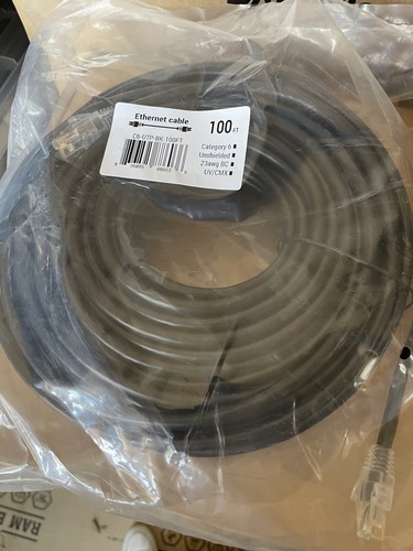 HIGH QUALITY Ethernet Cable (with Jacks) 100ft outdoor UV cable. 23 AGW Solid - 第 1/2 張圖片
