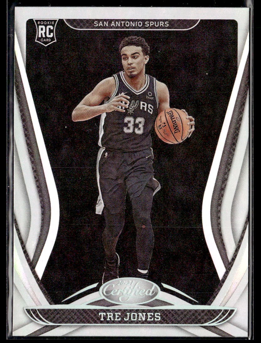 2020-21 Panini Certified Tre Jones RC #163 San Antonio Spurs