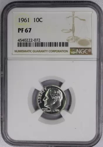 1961 Roosevelt Dime Proof PF67 NGC