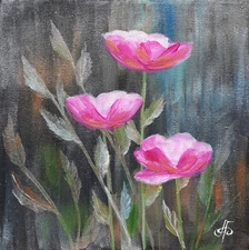 Flowers Painting Meadow Signed Wall Art Decor Gift Original Ukrainian Artist