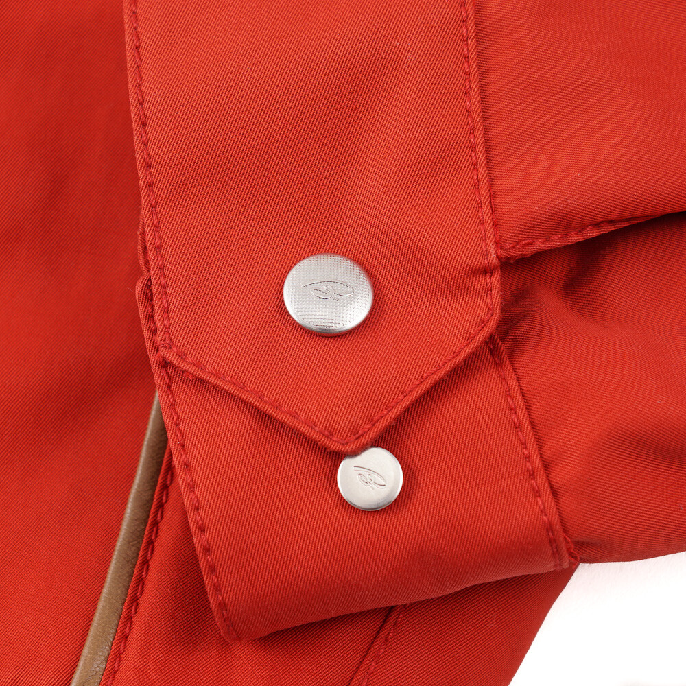 brioni ボンバー　ジャケット　レッド　48-50M Brioni Water-Repellent Red Cotton 'Storm System' Jacket with