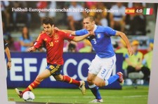 Fußball EM 2012 Finale Spanien gegen Italien 4:0 Fan Card 21x15 cm #FPG10