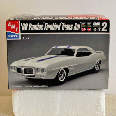 1969 Pontiac Firebird Trans AM 1:25 AMT ERTL Plastic Model Kit#8583 NEW ...