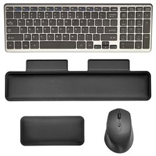 Wireless Keyboard and Mouse Combo with Keyboard Mouse Wrist Rest Pad - Ergono...