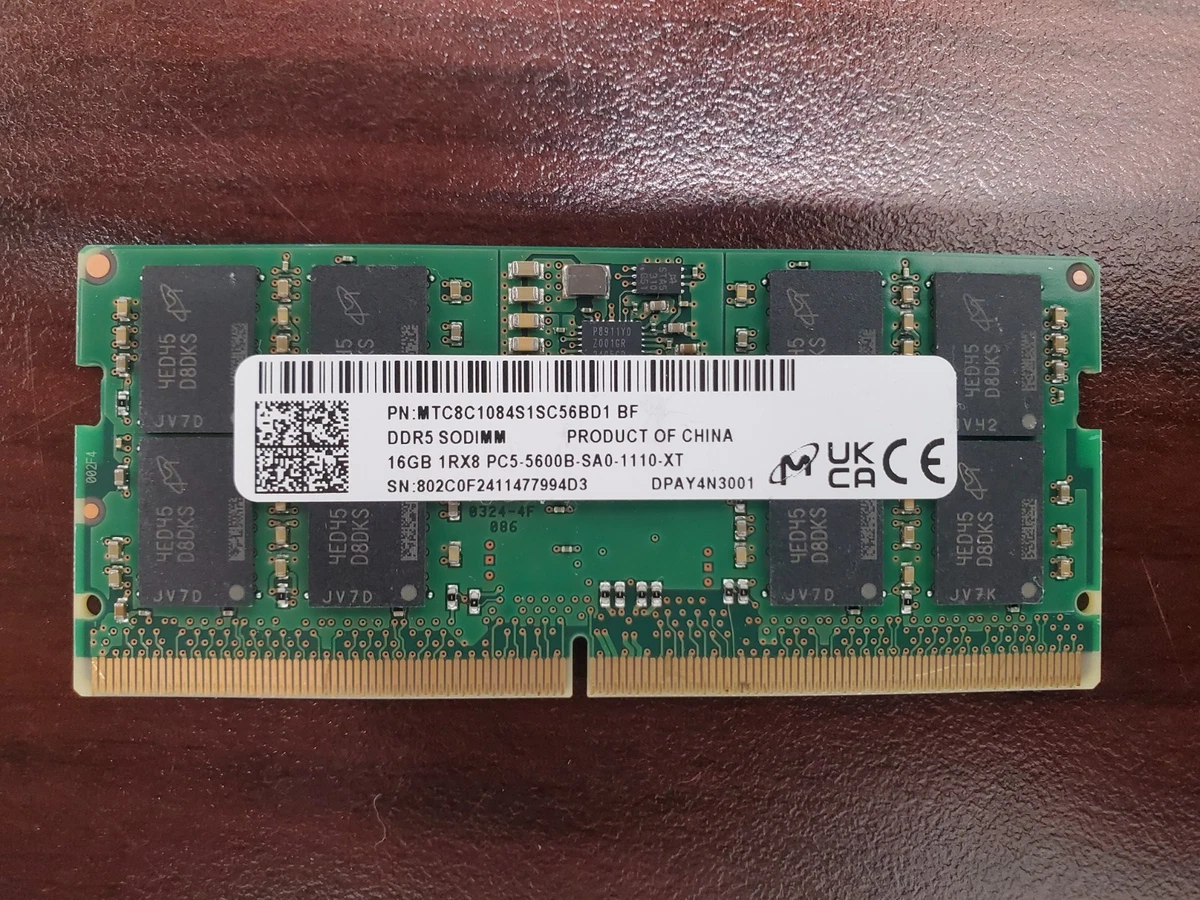 Компьютерная память (ОЗУ) Micron SO-DIMM 16 ГБ общая емкость
