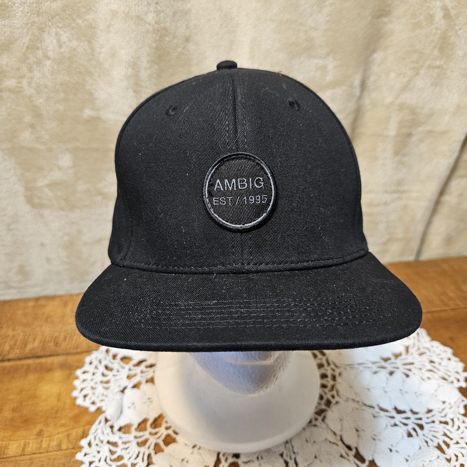 Ambiguous “Ambig” Est/1995 Solid Black Adjustable… - image 1