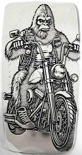 Big Foot Rider 10 ozt 999 Fine Silver Art Bar - BIGFOOT RIDER - ADAMO TECHNE - Limited ...