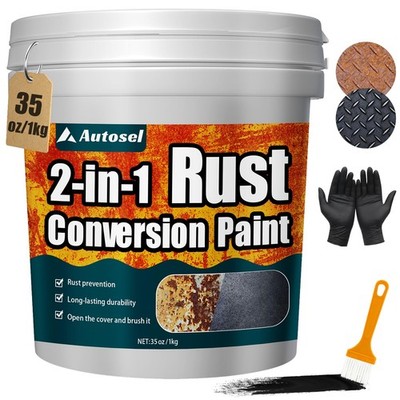 2-in-1 Rust Converter & Metal Primer, Stops Rust,Rust Inhibitor Paint for Met...