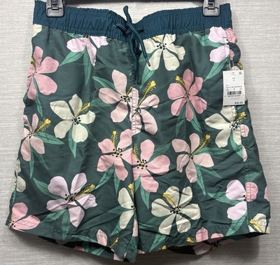 NWT Mad Engine Men's Floral Swim Trunks Size S