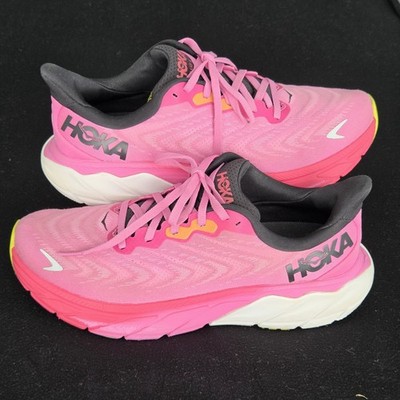 Hoka One One Arahi 6 Women s 9.5 B Athletic Road Running Shoes Pink 1123195 SYBC