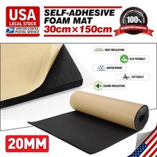 59"x12"x20MM Foam Padding Neoprene Sponge Sheet Roll Rubber Insulation Adhesive