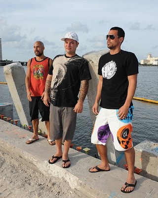 Kaleo Wasman Yesod Williams and Bret Bollinger of Pepper pose for - Old Photo 1