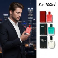 3 x 100ml Men’s perfume Eau De Toilette Spray Gift Pack Men’s Fragrance Gift Set