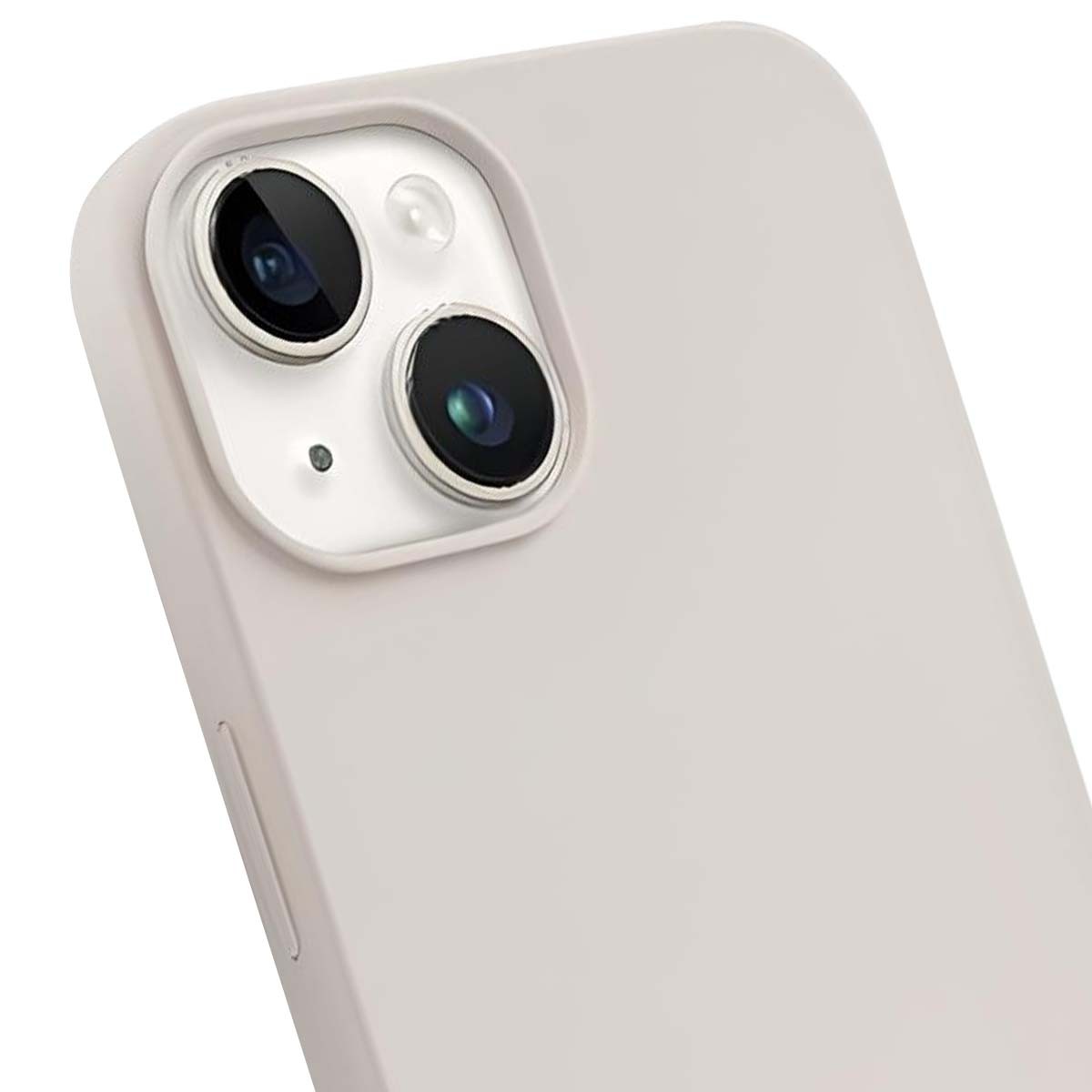Coque iPhone 14 Plus Crong en silicone beige antichoc - 2