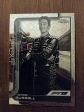 2025 Topps Chrome F1 Formula 1 George Russell B&W Lazer Refractor Portrait #7