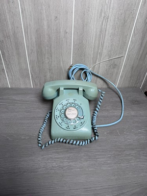 #ad Vintage Northern Electric NE 500 Rotary Dial Telephone Aqua Green Made in Canada $30.00
