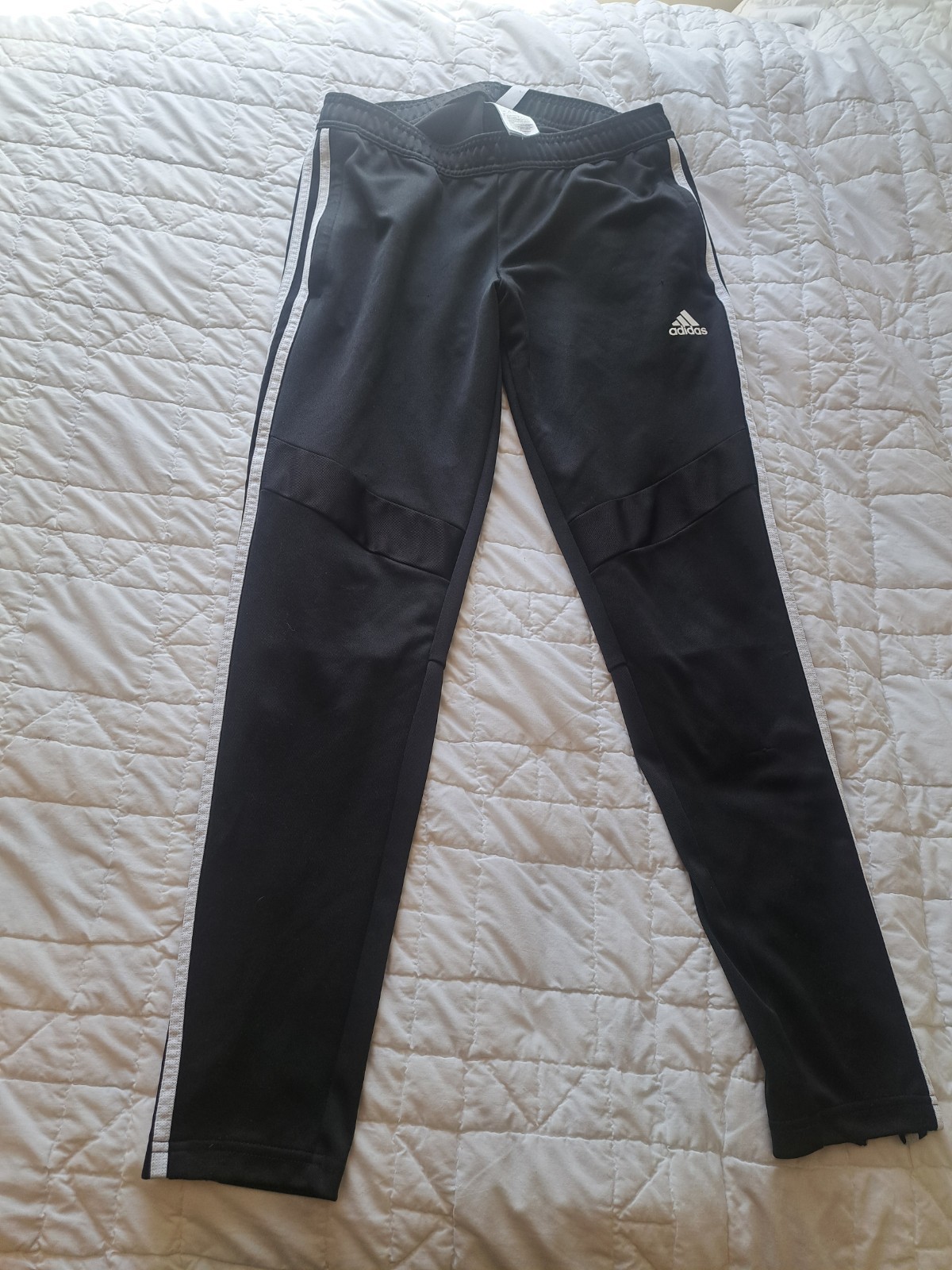 adidas Men's Track Pants Athletic Training, Black/White, Size M