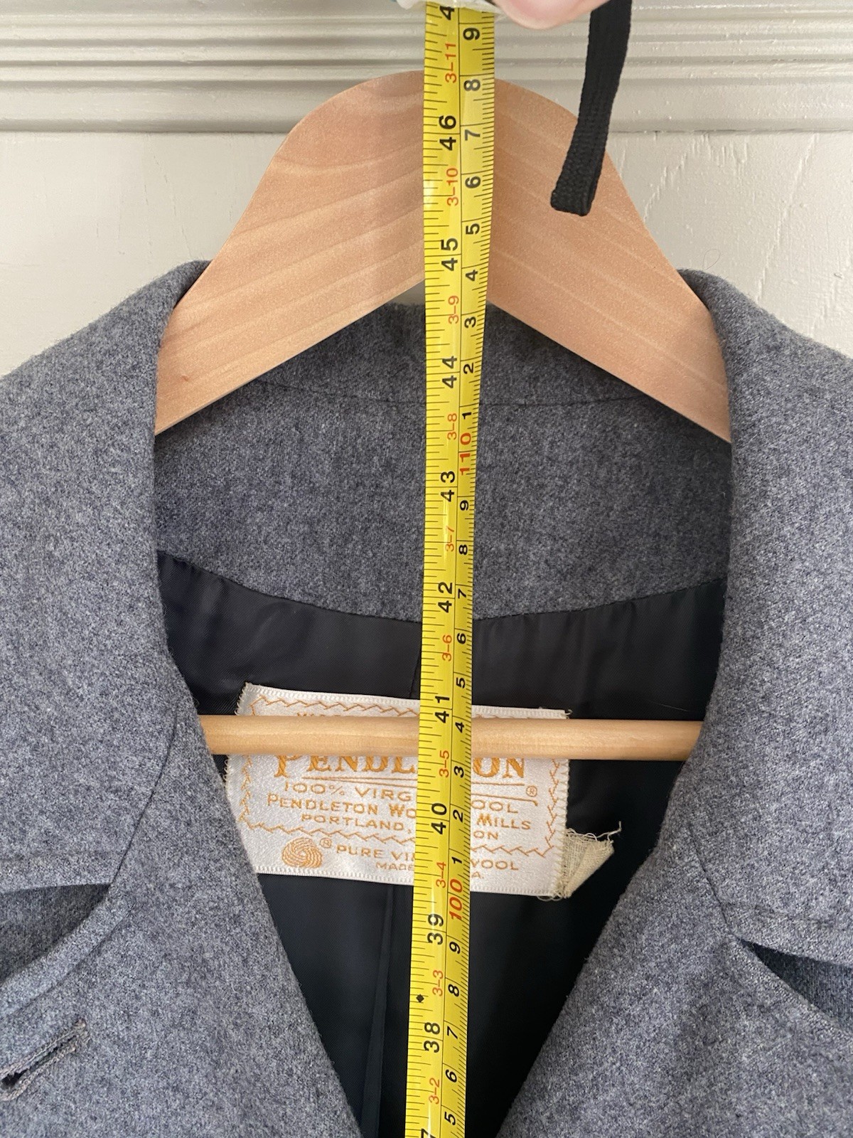 PENDLETON Double Breasted Wool Overcoat, Gray, Me… - image 6