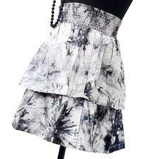 1980s Style Acid Wash Skirt Vintage New Wave Fashion