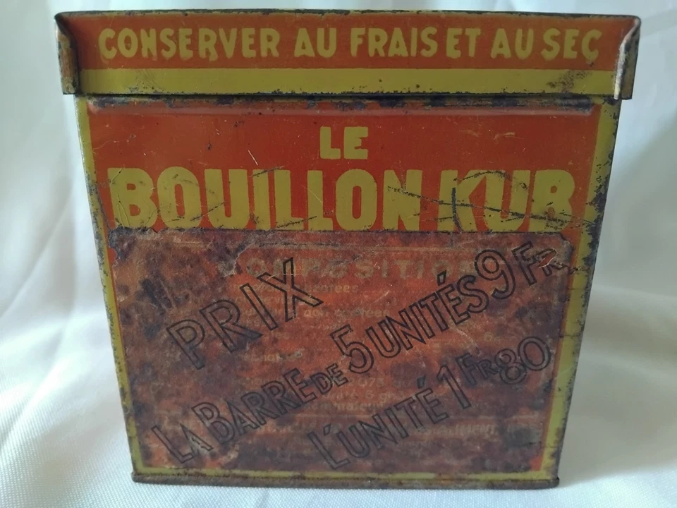 Ancienne Boîte Metal Publicitaire Bouillon KUB - Photo 3/4