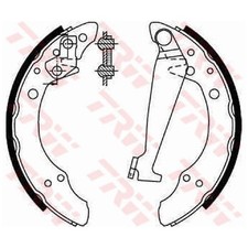 TRW Bremsbackensatz hinten 1H0609528 1H0609528B 1H0609528D 1H0698071 | 24876964
