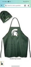 Pro Specialties Group NCAA Michigan State Spartans Mens Chef Hat & Apron,...