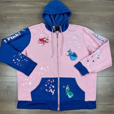 Disney Princess Our Universe Sleeping Beauty Fairies Color Block Full Zip Hoodie