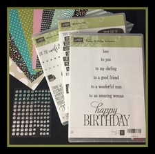 Stampin' Up 3 BIRTHDAY Stamp sets, DSP embellishments 4