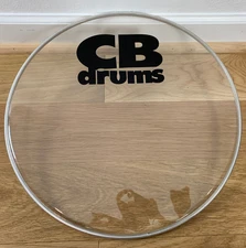 CB DRUMS 16" Childrens Resonant Bass Head Factory Stock Logo Clear Single Ply