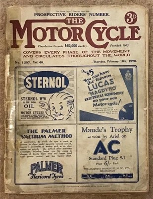 The MOTOR CYCLE Magazine 16 FEB 1928 FRANCIS BARNETT TESTED