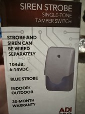 Adi Oe-srnstrobt. Indoor Outdoor Blue Strobe With Siren Adi Oe-srnstrobt. Indoor Outdoor Blue Strobe With Siren